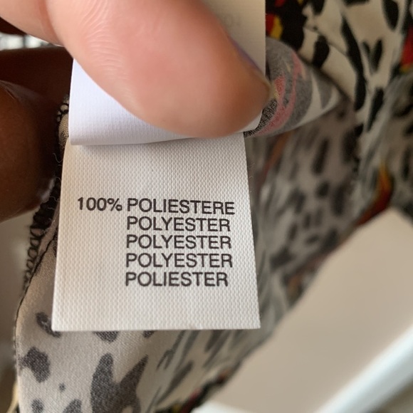 NWT KATE BY LALTRAMODA CAMICI Long Sleeve Lightning Bolt Oversized Tunic Blouse - Picture 5 of 9